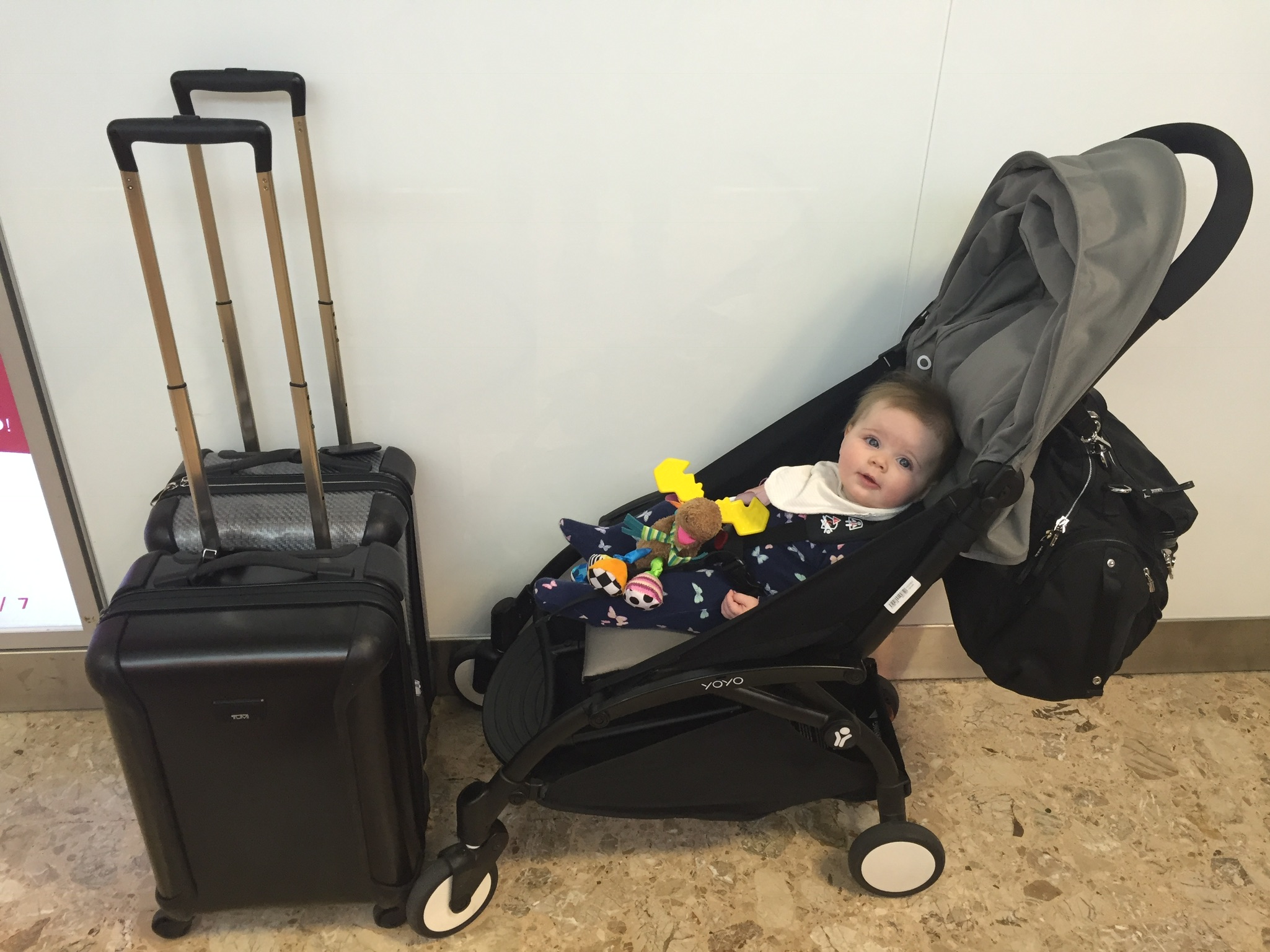 flying with a baby and packing