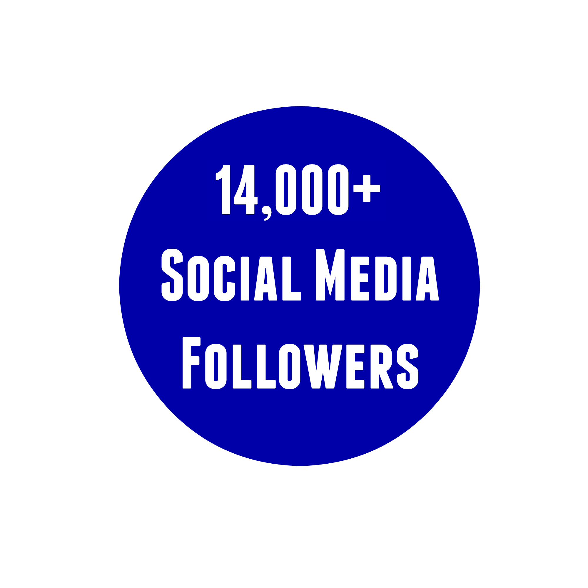 social media followers 14000