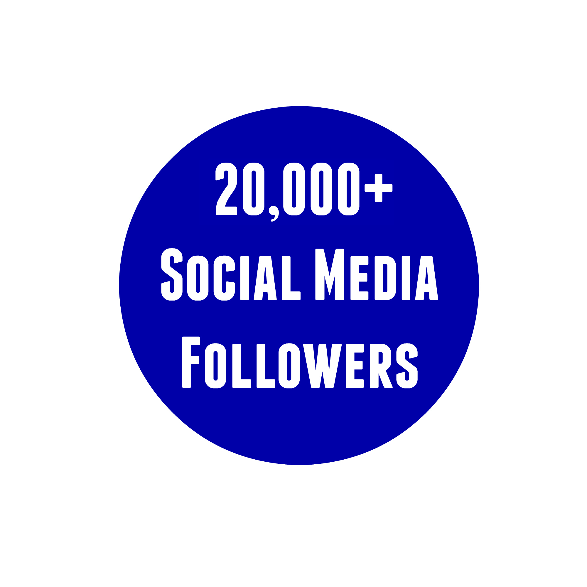 social media followers 20000