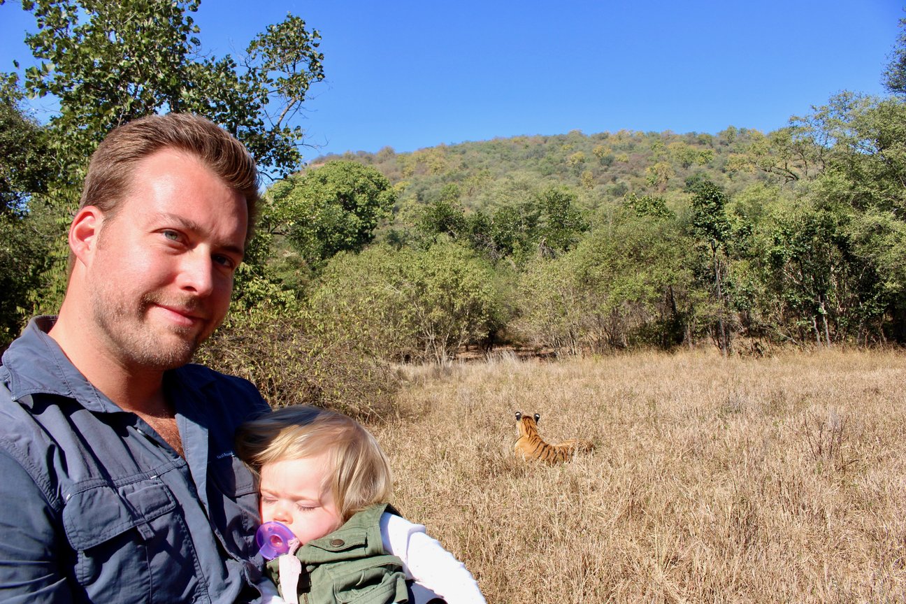 tiger safari with a baby in india