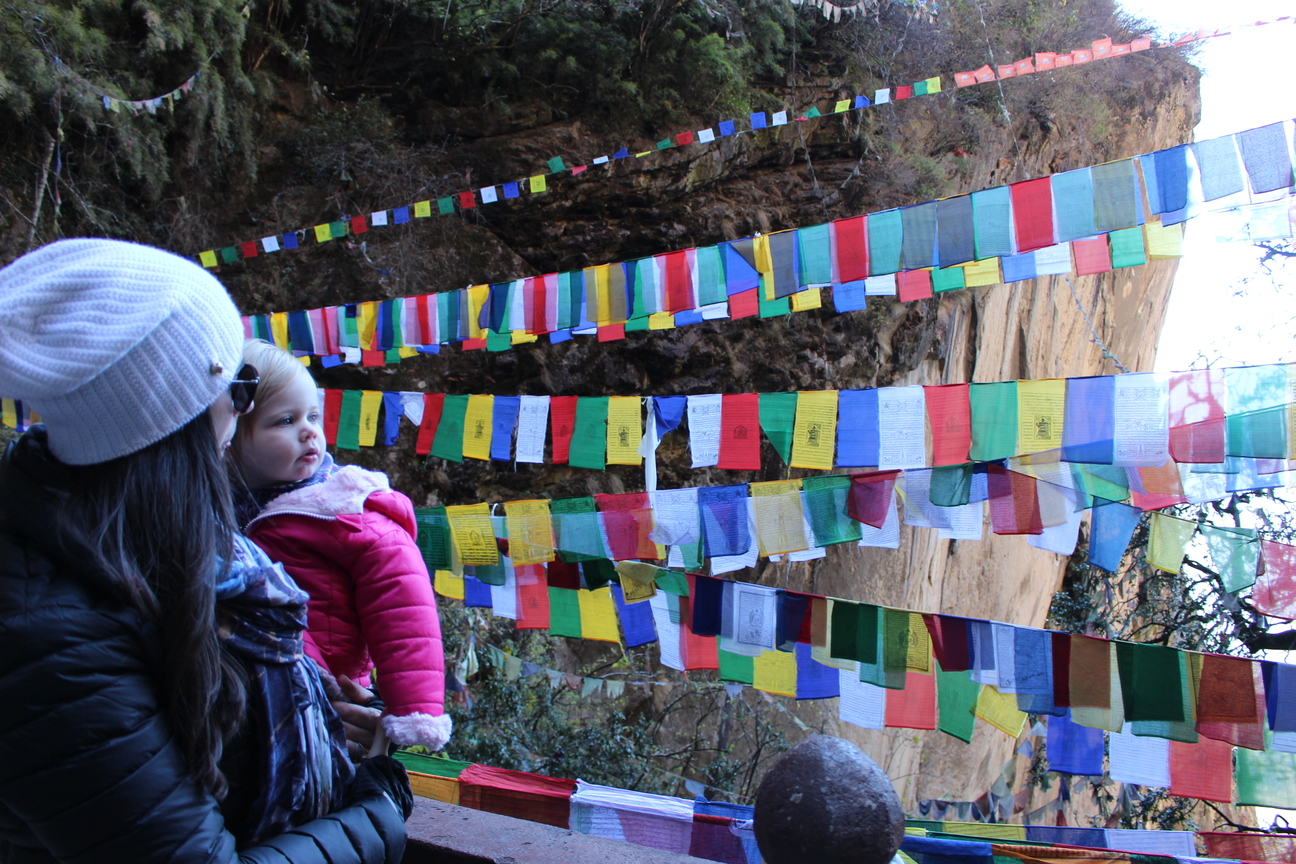 tigers nest bhutan with a baby altitude 