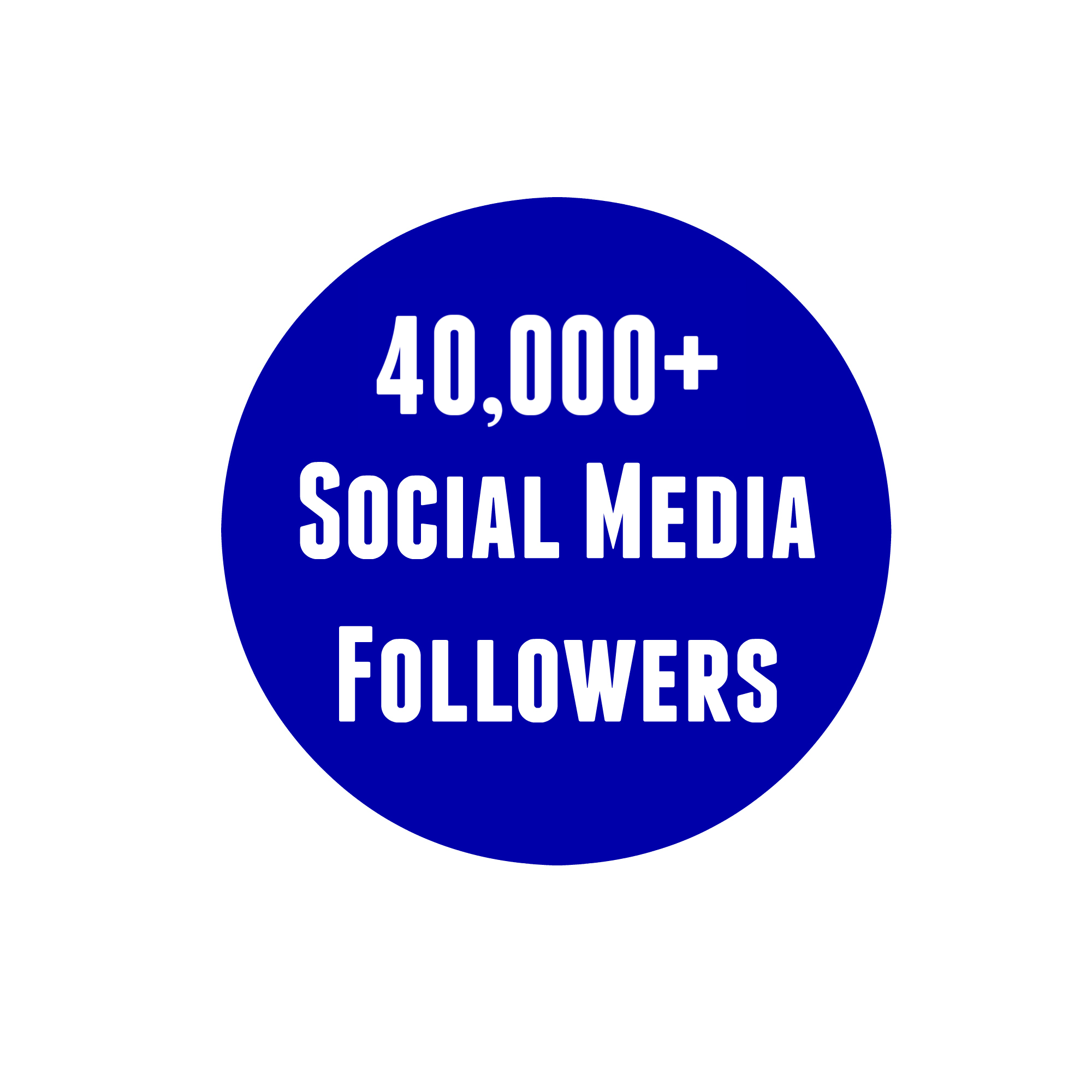 social media followers 40000