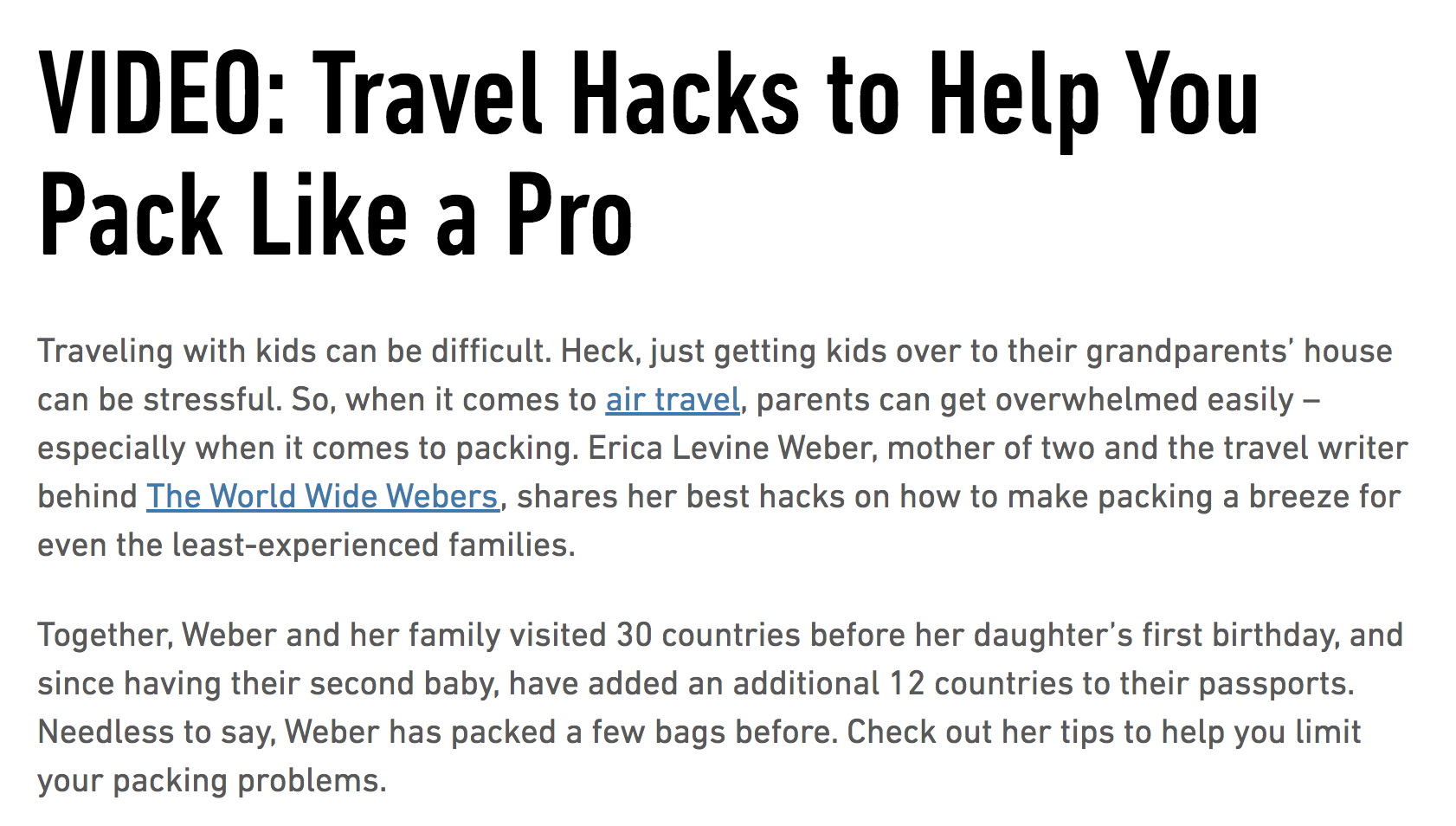 travel hacks